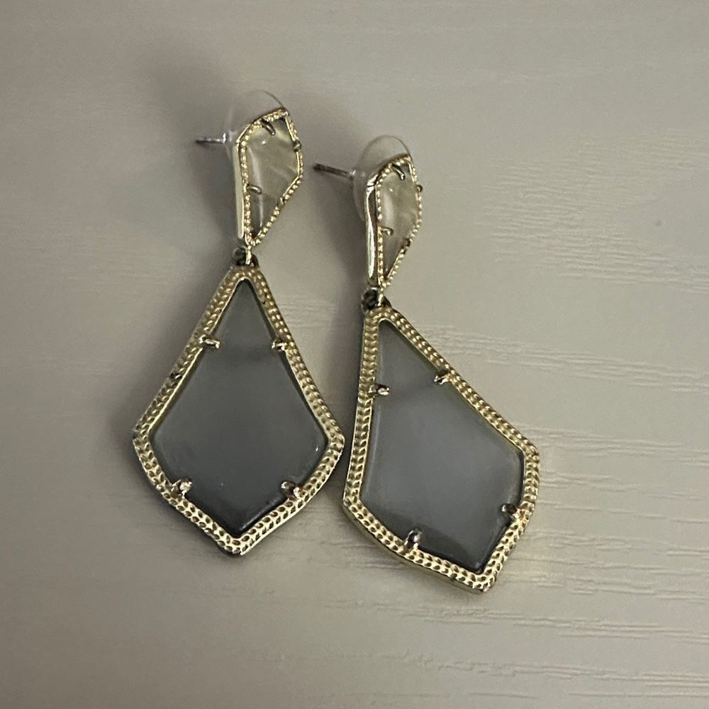 Kendra Scott earrings with gray stones